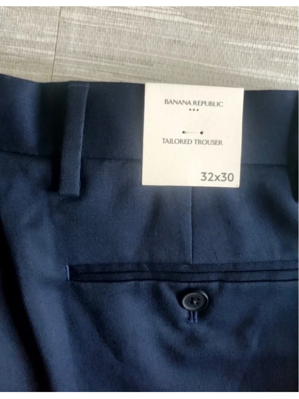 Banana Republic Men's Satin Suit Trousers Navy Blue Size 32W Pants NWT RT$170